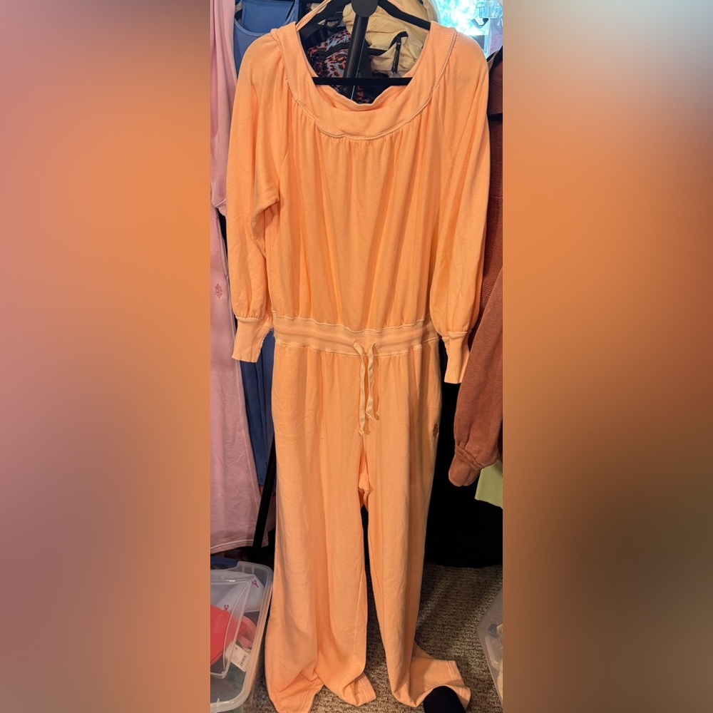 NWT Free People FP Movement One To Beat Onesie - pastel peach - small - Picture 7 of 8